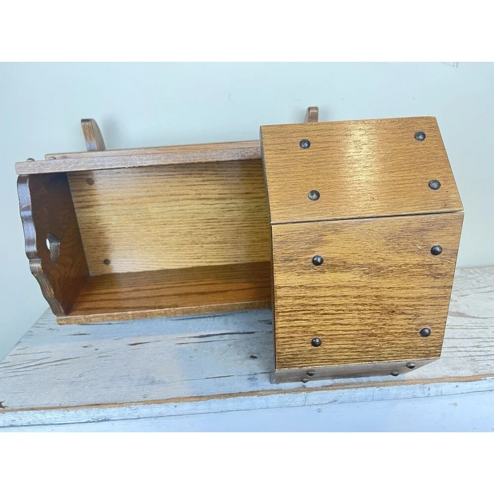 Vintage Handmade Wooden Doll Cradle Rocking Bed Folk Art Primitive Toy Country